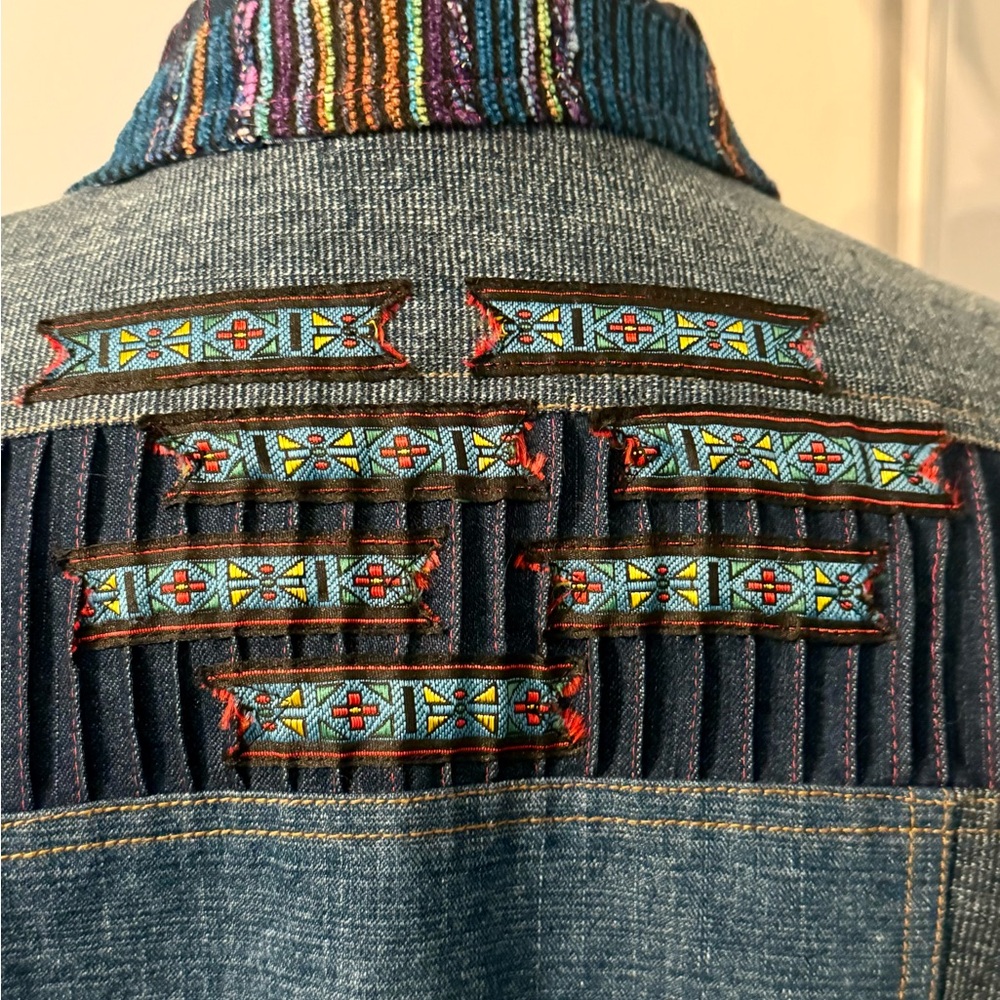 Parsley & Sage Button-Up Boho Jean Jacket - image 8